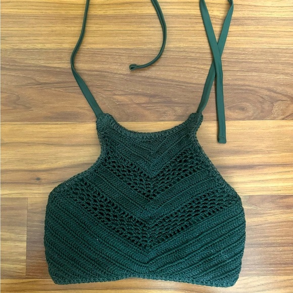 NEW Without Tags | Xhilaration Crochet High Neck Bikini Top - XS - Picture 3 of 5